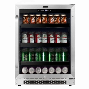 Whynter BBR-148SB 24 inch Built-In 140 Can Undercounter Stainless Steel Beverage Refrigerator outdoor beverage cooler with wheels