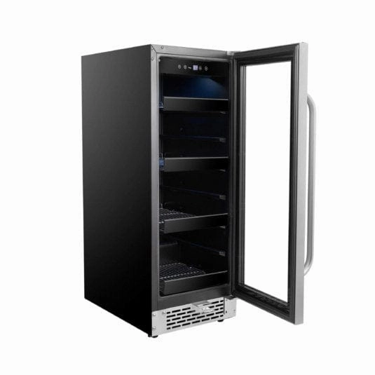 Whynter BBR-638SB 12 inch Built-In 60 Can Undercounter Stainless Steel Beverage Refrigerator with Reversible Door, Digital Control, Lock and Carbon Filter