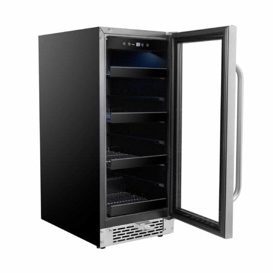 Whynter BBR-838SB 15 inch Built-In 80 Can Undercounter Stainless Steel Beverage Refrigerator with Reversible Door, Digital Control, Lock and Carbon Filter