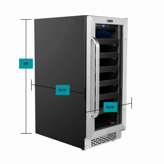Whynter BBR-838SB 15 inch Built-In 80 Can Undercounter Stainless Steel Beverage Refrigerator with Reversible Door, Digital Control, Lock and Carbon Filter