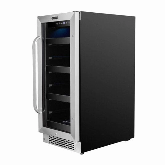 Whynter BBR-838SB 15 inch Built-In 80 Can Undercounter Stainless Steel Beverage Refrigerator with Reversible Door, Digital Control, Lock and Carbon Filter