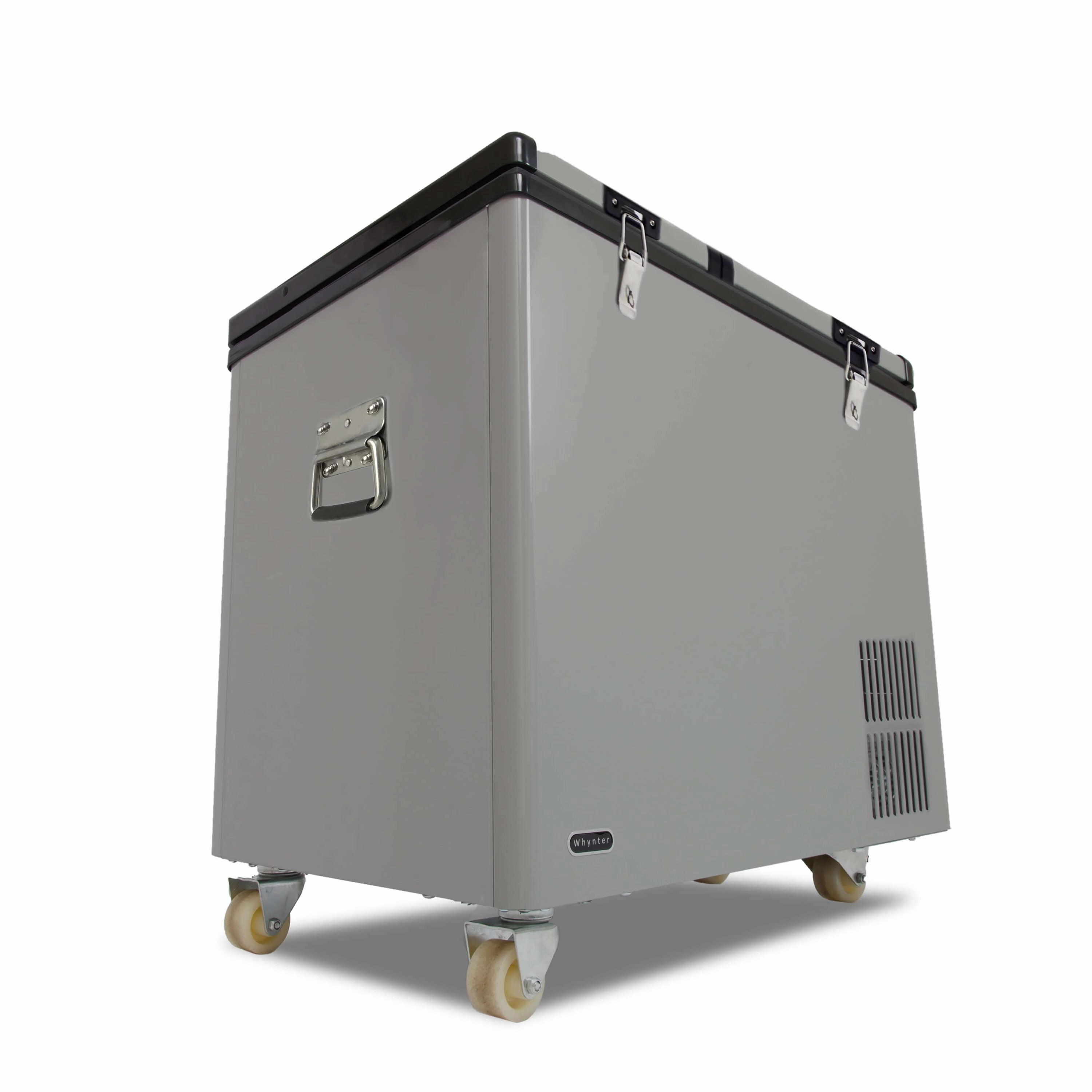 Whynter FM-901DZ 90 Quart Dual Zone Portable Fridge/Freezer with 12V Option and Wheels