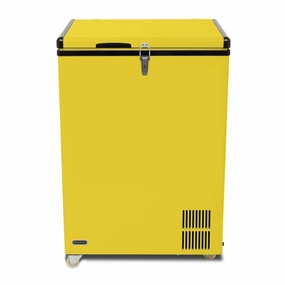 Whynter FM-951YW 95 Quart Portable Wheeled Refrigerator/Freezer with Door Alert and 12v Option Limited Edition Yellow outdoor beverage cooler with wheels