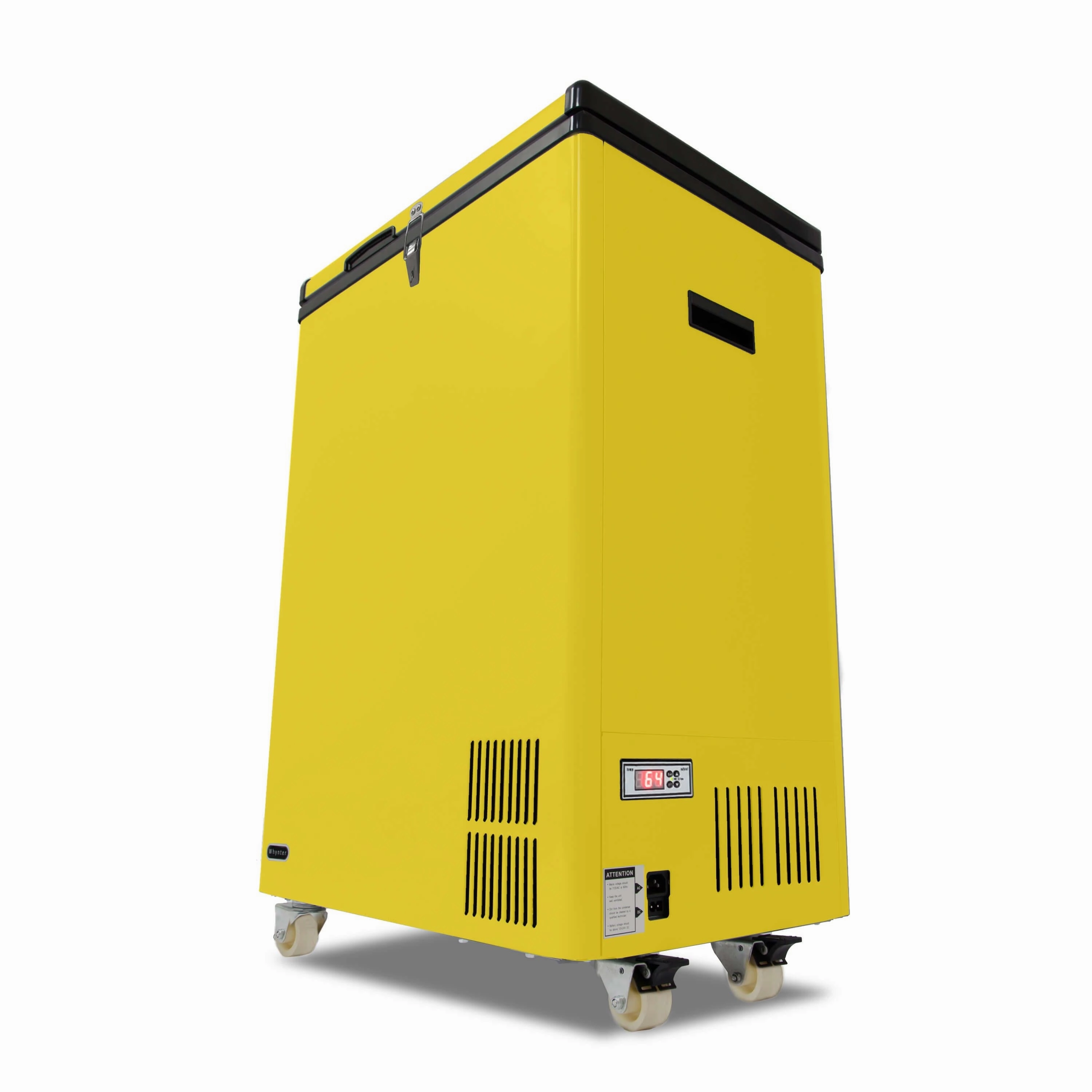 Whynter FM-951YW 95 Quart Portable Wheeled Refrigerator/Freezer with Door Alert and 12v Option Limited Edition Yellow