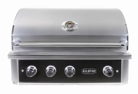 Wildfire Ranch PRO 36-inch Stainless Steel Gas Grill WF-PRO36G-RH stainless steel BBQ grill with side table