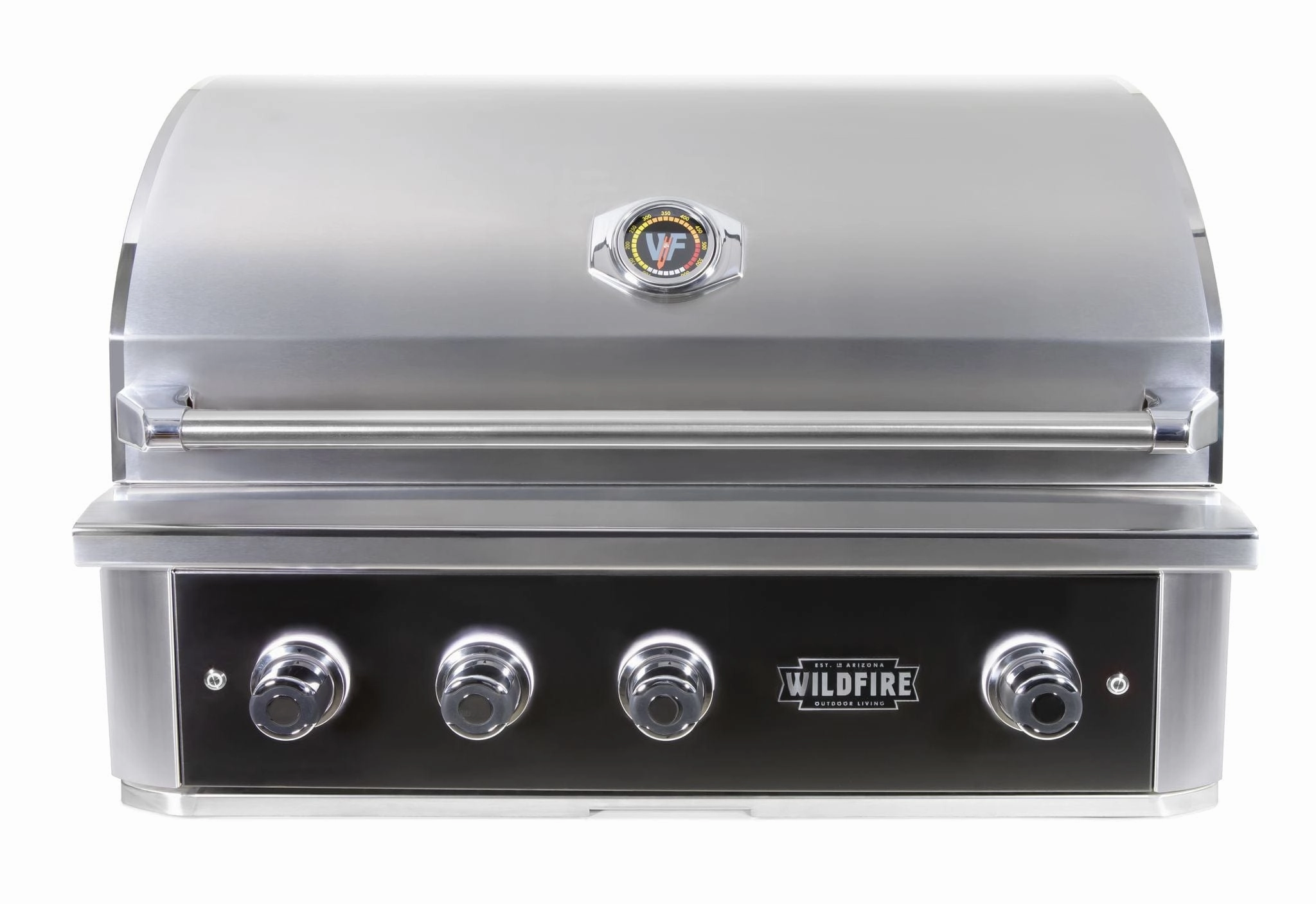 Wildfire Ranch PRO 42-inch Stainless Steel Gas Grill WF-PRO42G-RH stainless steel BBQ grill with side table
