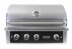 Wildfire Ranch PRO 42-inch Stainless Steel Gas Grill WF-PRO42G-RH stainless steel BBQ grill with side table