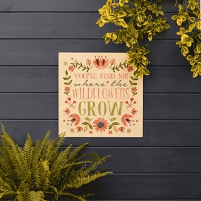 Wildflowers Wall Plaqueoutdoor garden decorative ornaments
