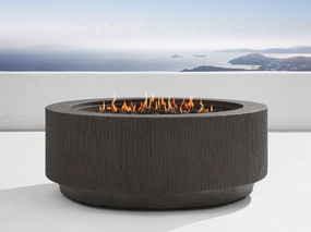 Wilmar Round Natural Gas Fire Pitoutdoor fire table set with chairs