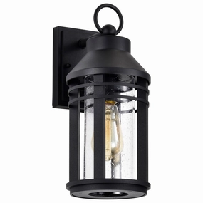 Wilton One Light Wall Lantern Matte BlackOutdoor wall sconces with motion sensor