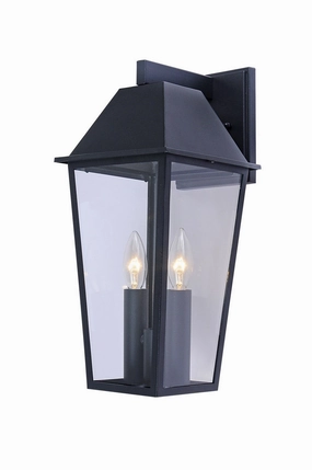 Winchester Two Light Outdoor Wall Mount BlackOutdoor wall sconces with motion sensor