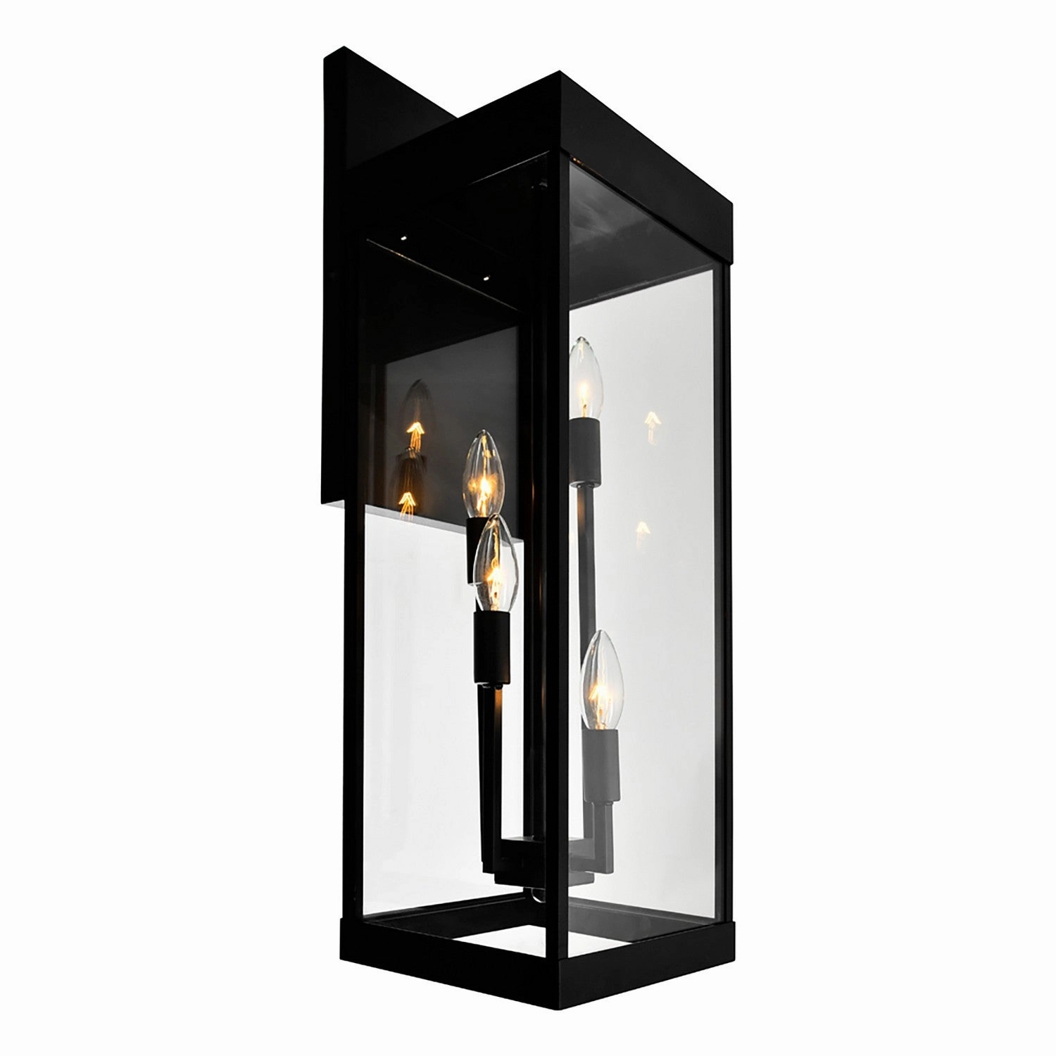 Windsor Four Light Outdoor Wall Mount Black