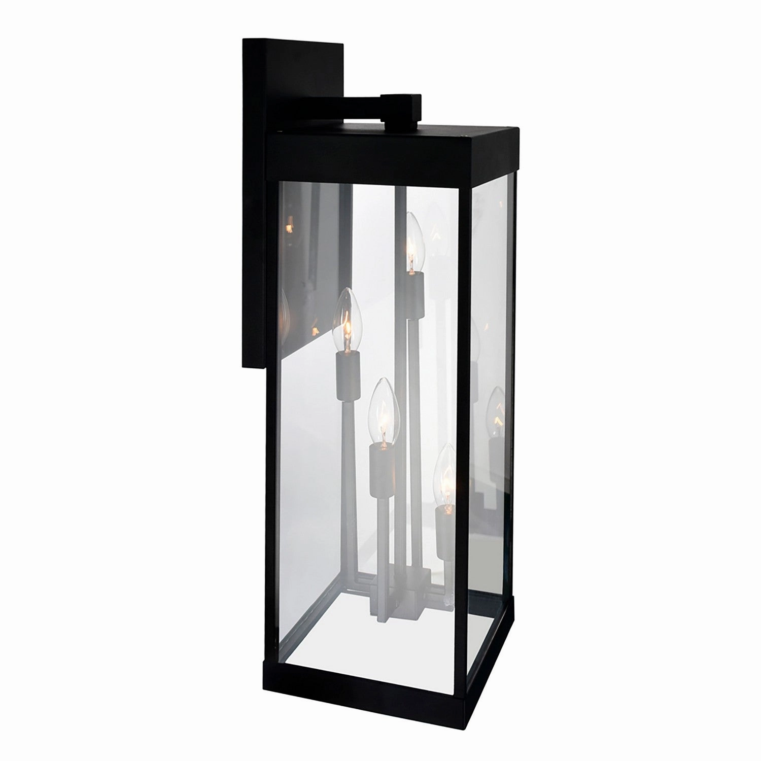 Windsor Four Light Outdoor Wall Mount Black