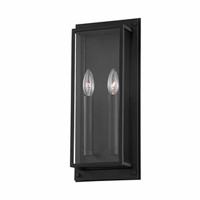 Winslow Two Light Outdoor Wall Sconce Textured BlackOutdoor wall sconces with motion sensor