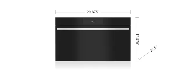Wolf CSOP3050CMBT 30" M Series Contemporary Convection Steam Oven - Plumbed