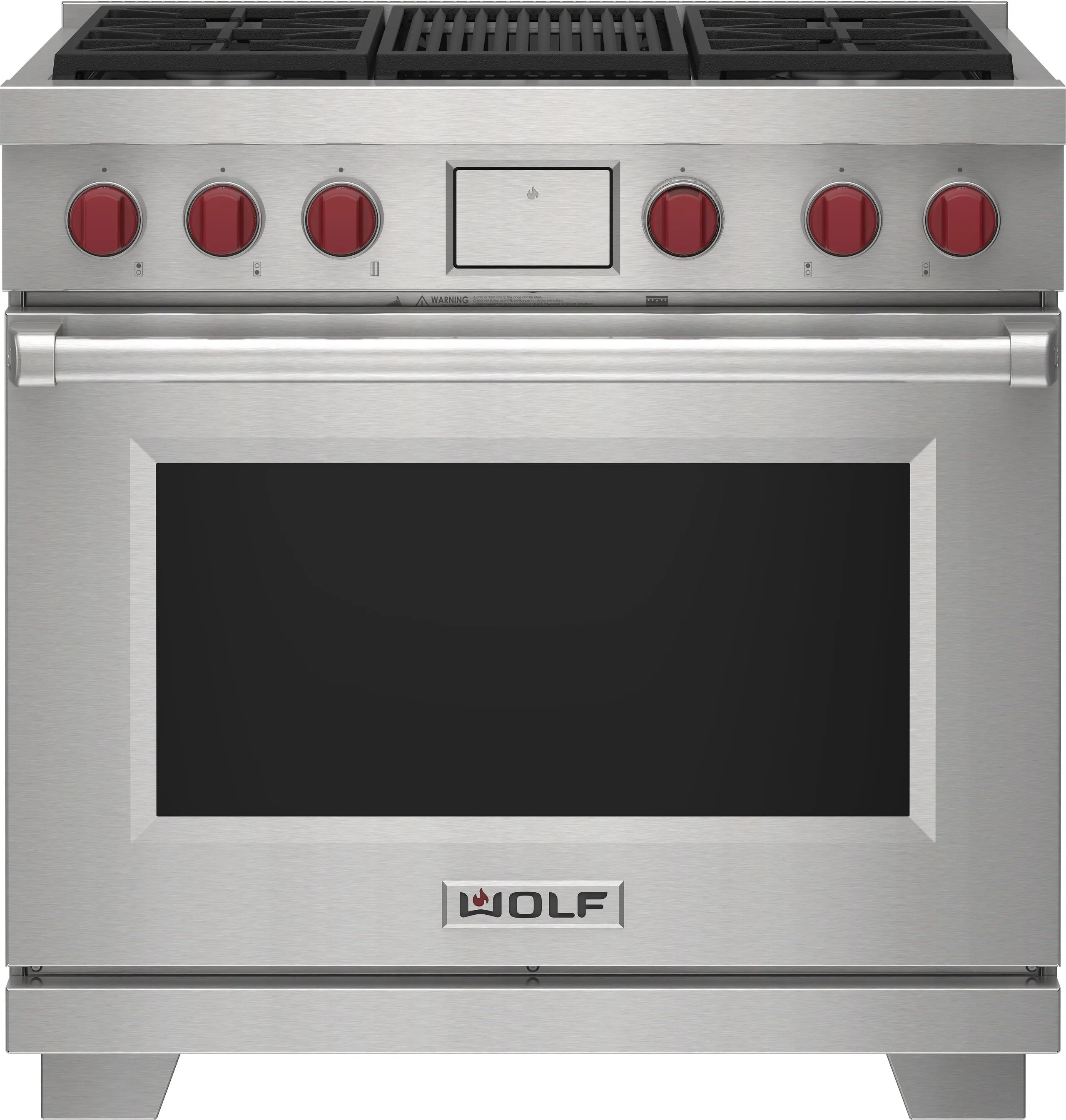 Wolf DF36450CWHP 36" Dual Fuel Range - 4 Burners And Infrared Charbroiler