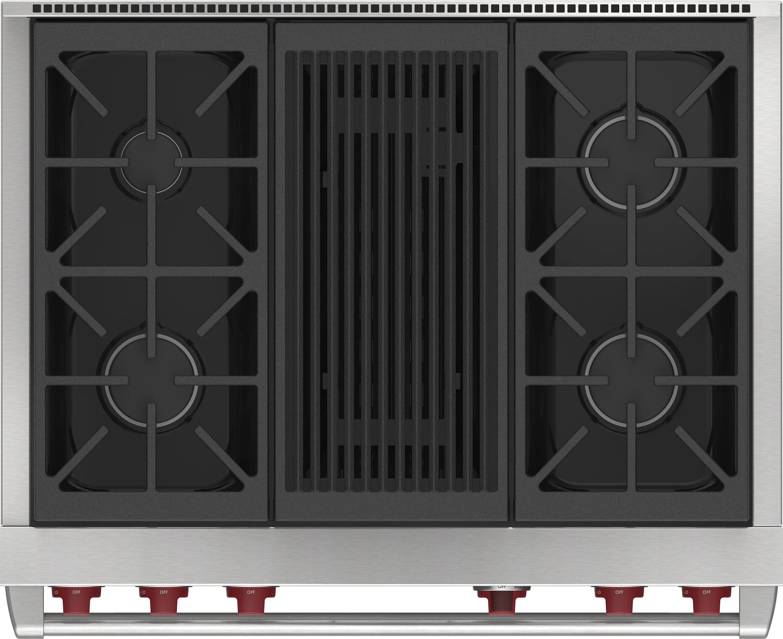 Wolf DF36450CWHP 36" Dual Fuel Range - 4 Burners And Infrared Charbroiler