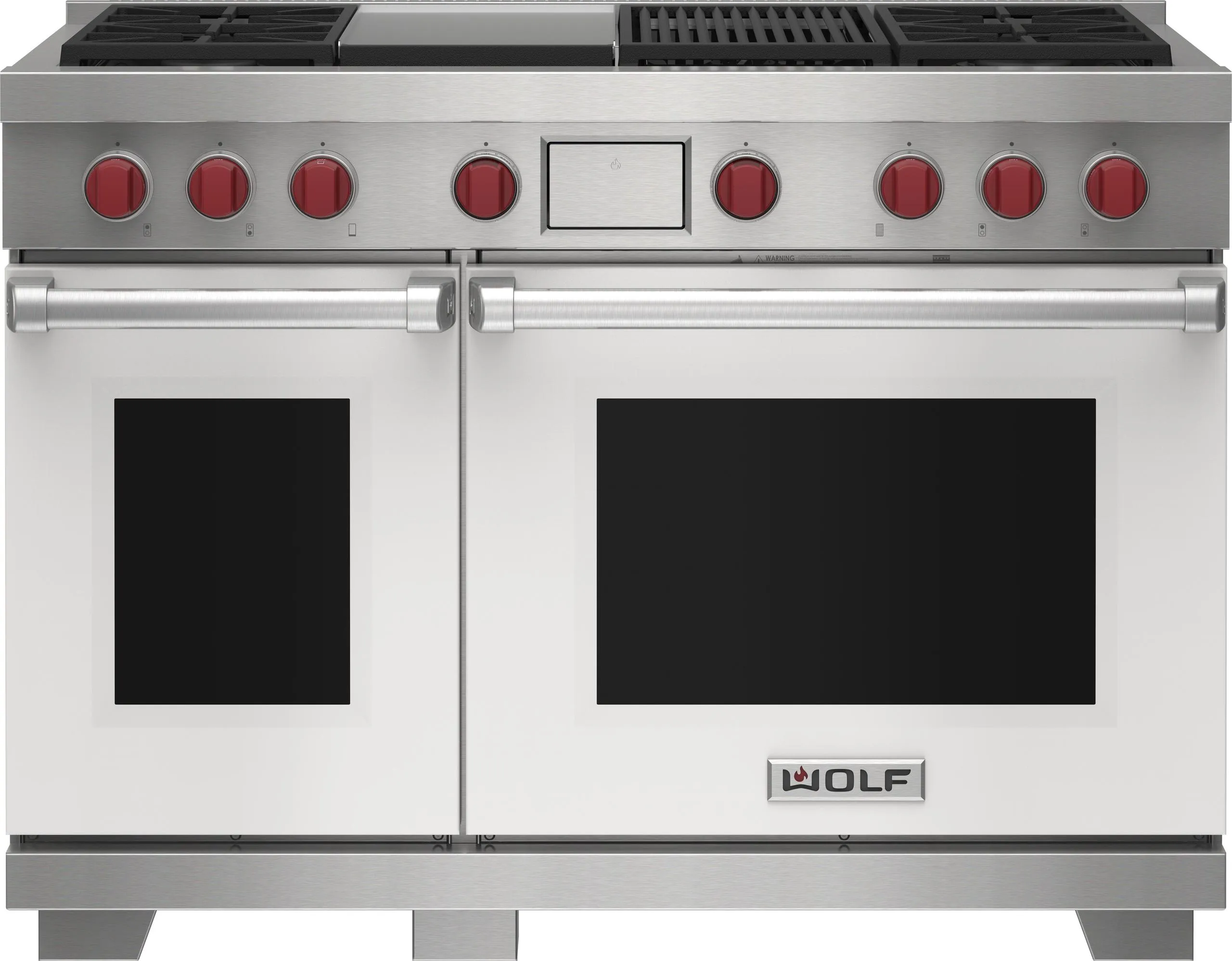 Wolf DF48450CGWHP 48" Dual Fuel Range - 4 Burners, Infrared Charbroiler And Infrared Griddle