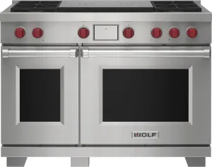Wolf DF48450FBKPLP 48" Dual Fuel Range - 4 Burners And French Top