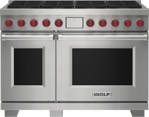 Wolf DF48850BKP 48" Dual Fuel Range - 8 Burners