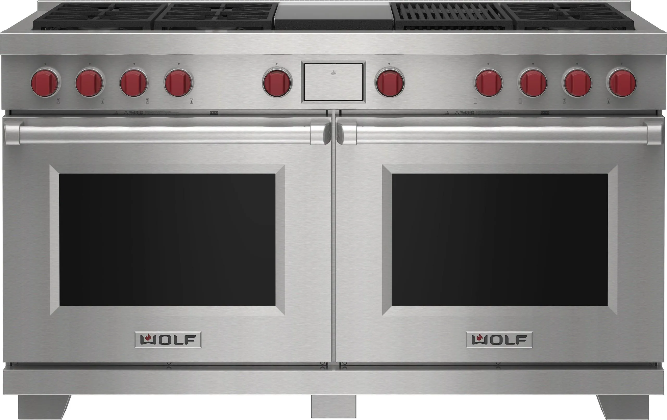 Wolf DF60650CGBKPLP 60" Dual Fuel Range - 6 Burners, Infrared Charbroiler And Infrared Griddle