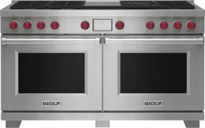 Wolf DF60650CGWHP 60" Dual Fuel Range - 6 Burners, Infrared Charbroiler And Infrared Griddle