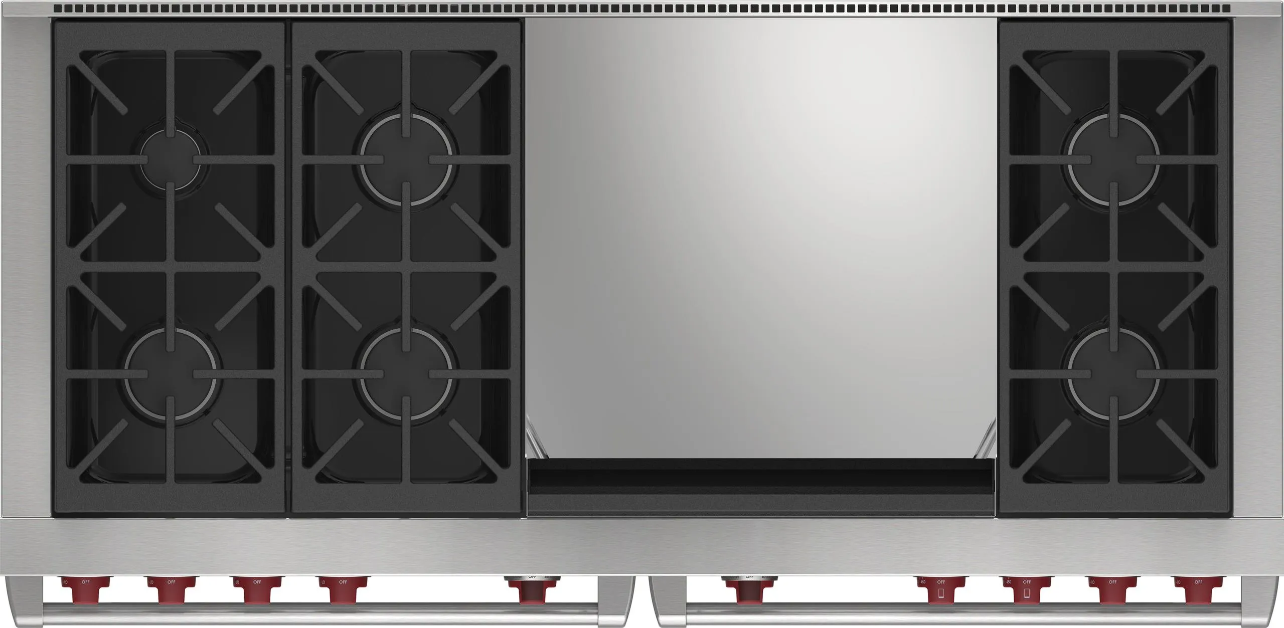Wolf DF60650DGBKPLP 60" Dual Fuel Range - 6 Burners And Infrared Dual Griddle