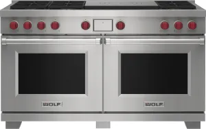 Wolf DF60650FBKP 60" Dual Fuel Range - 6 Burners And French Top