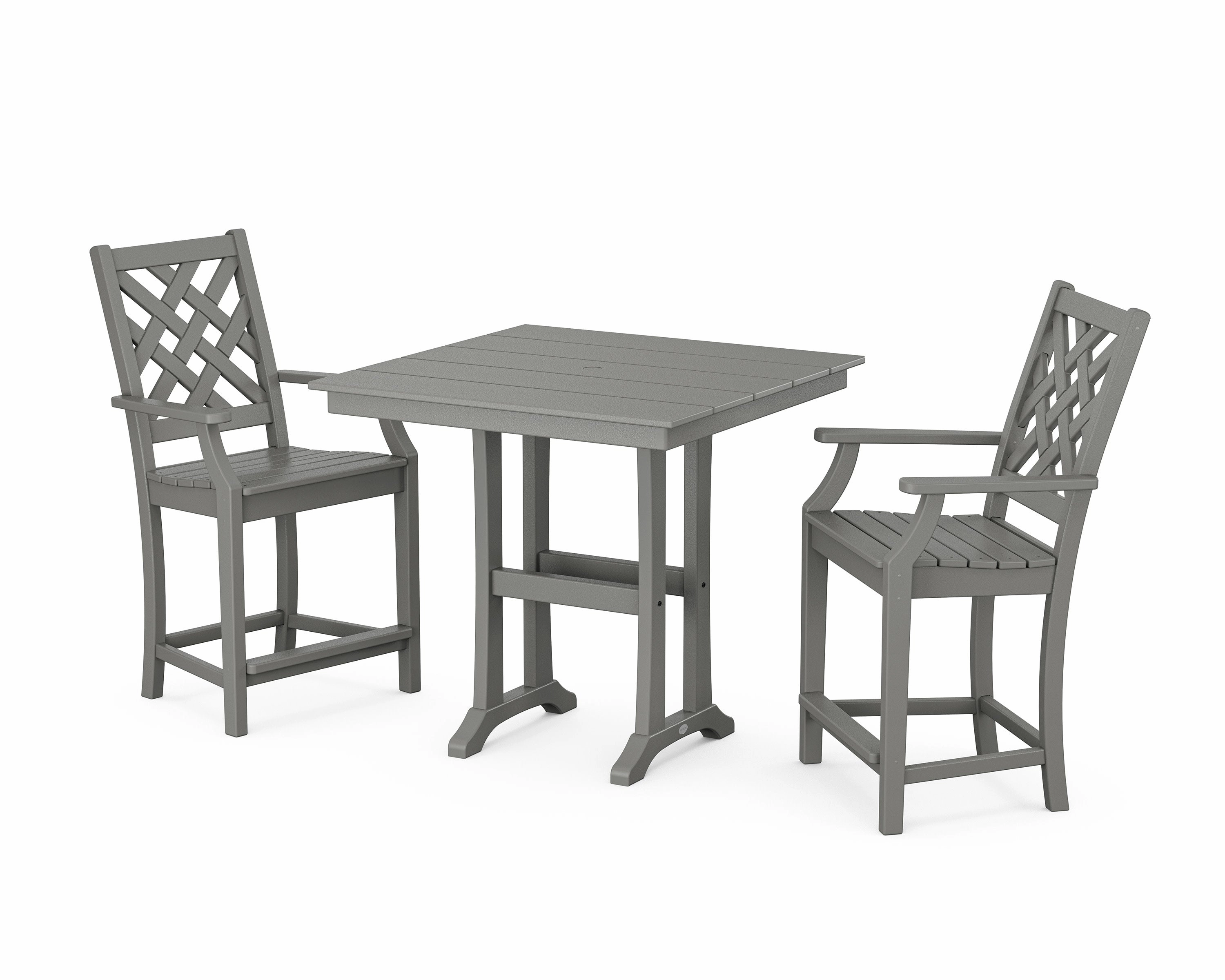 Wovendale 3-Piece Farmhouse Counter Set with Trestle Legsoutdoor patio furniture set