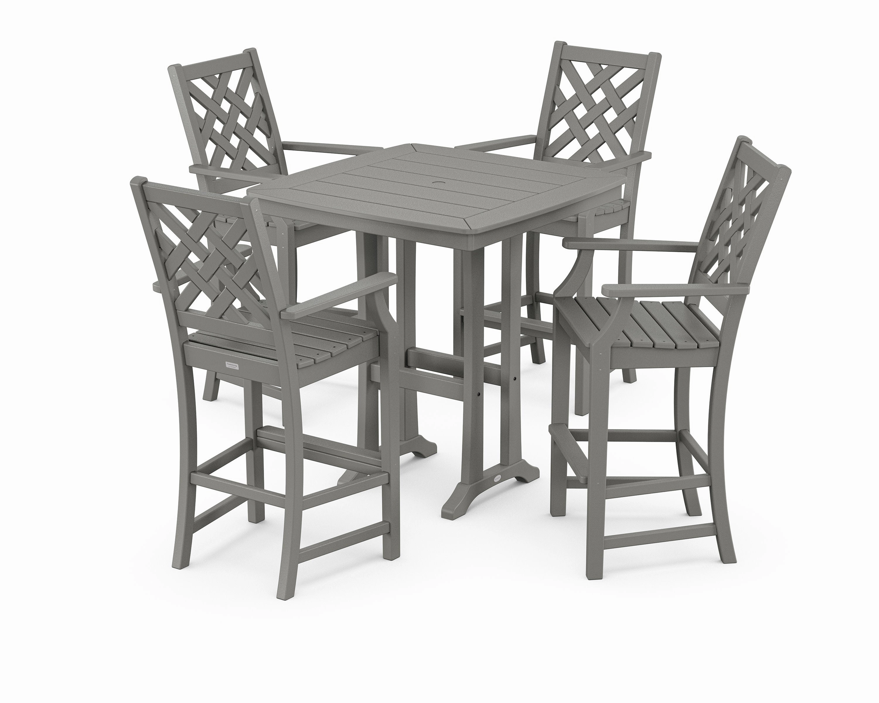 Wovendale 5-Piece Bar Set with Trestle Legsoutdoor patio furniture set