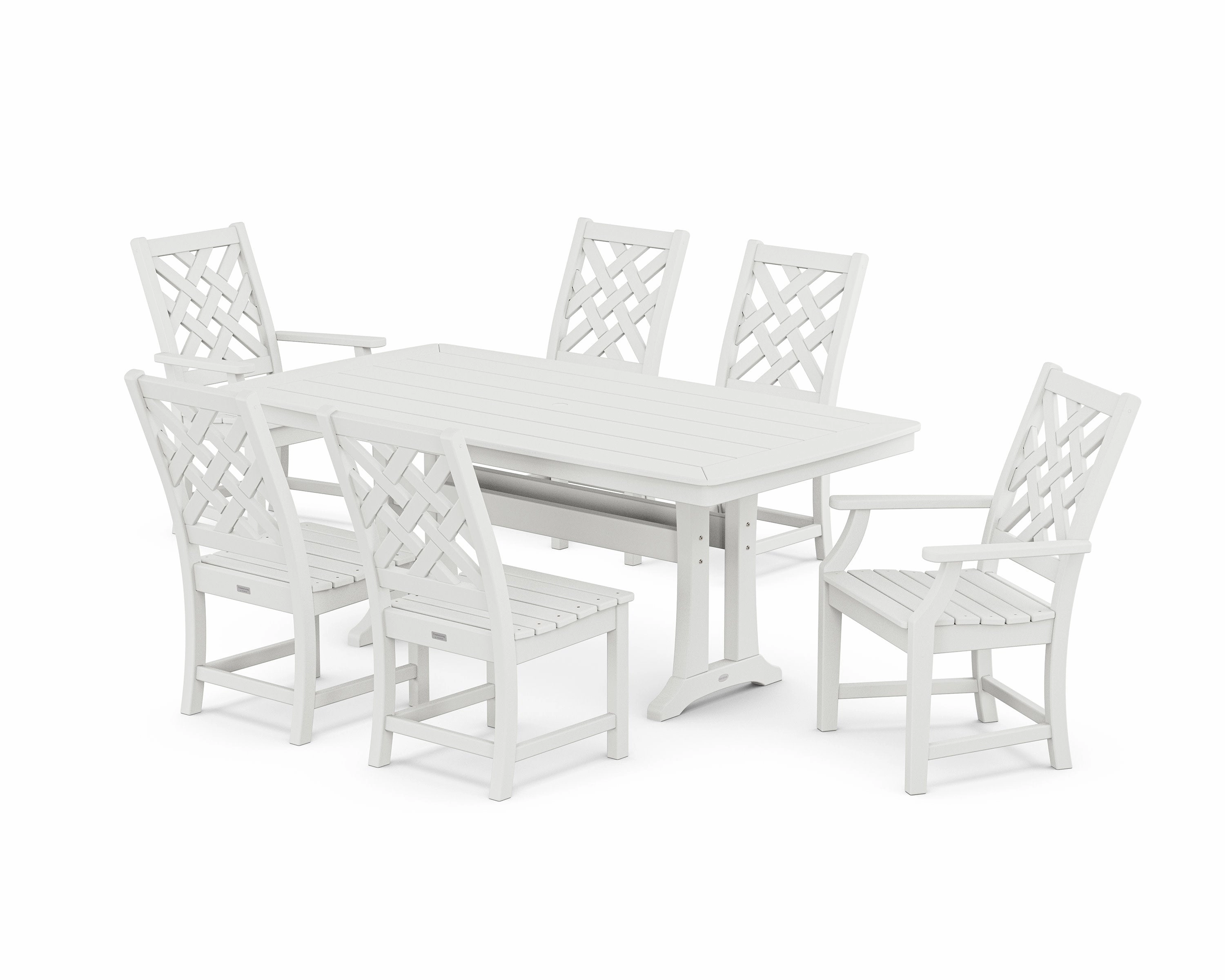 Wovendale 7-Piece Dining Set with Trestle Legs