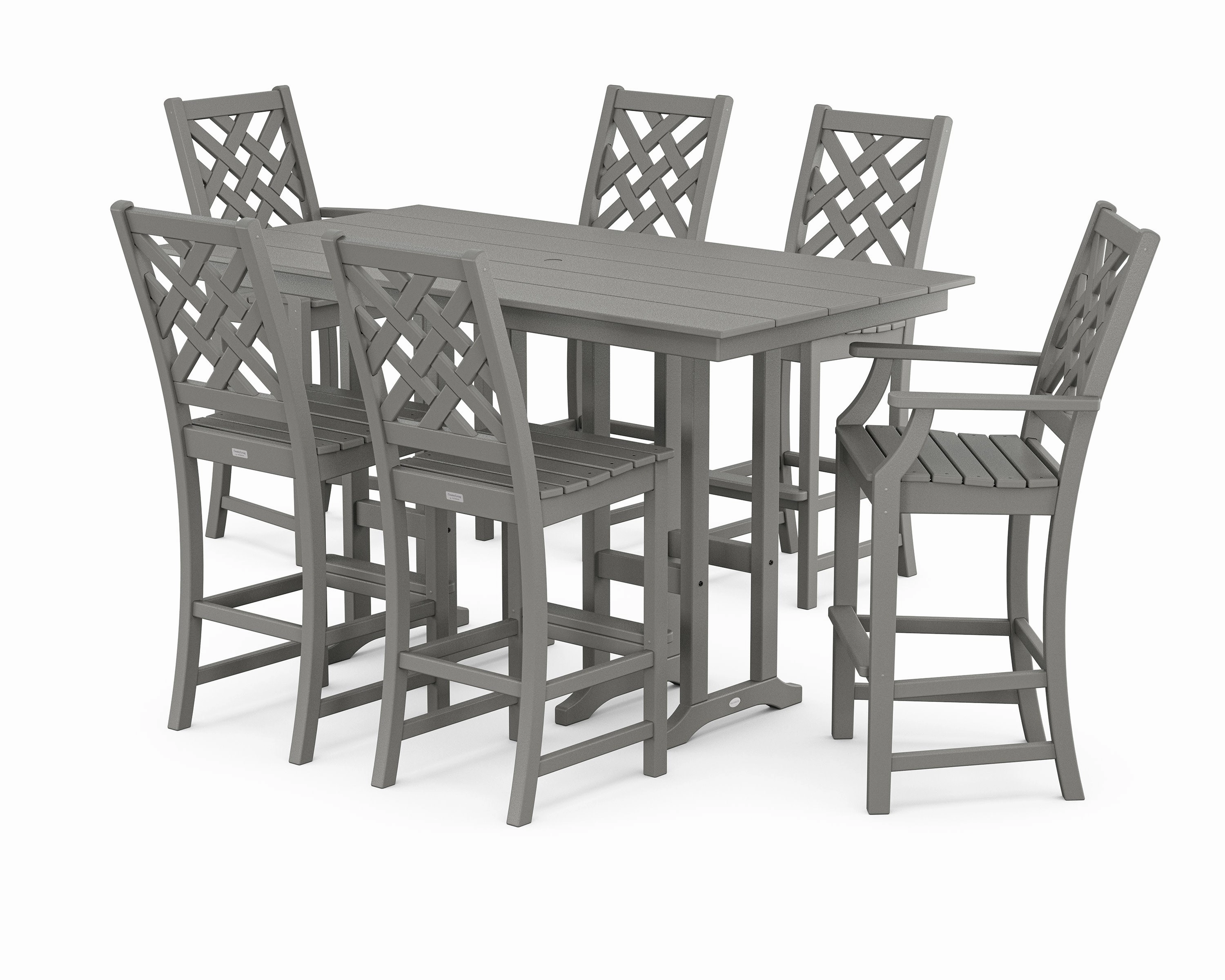 Wovendale 7-Piece Farmhouse Bar Setoutdoor patio furniture set
