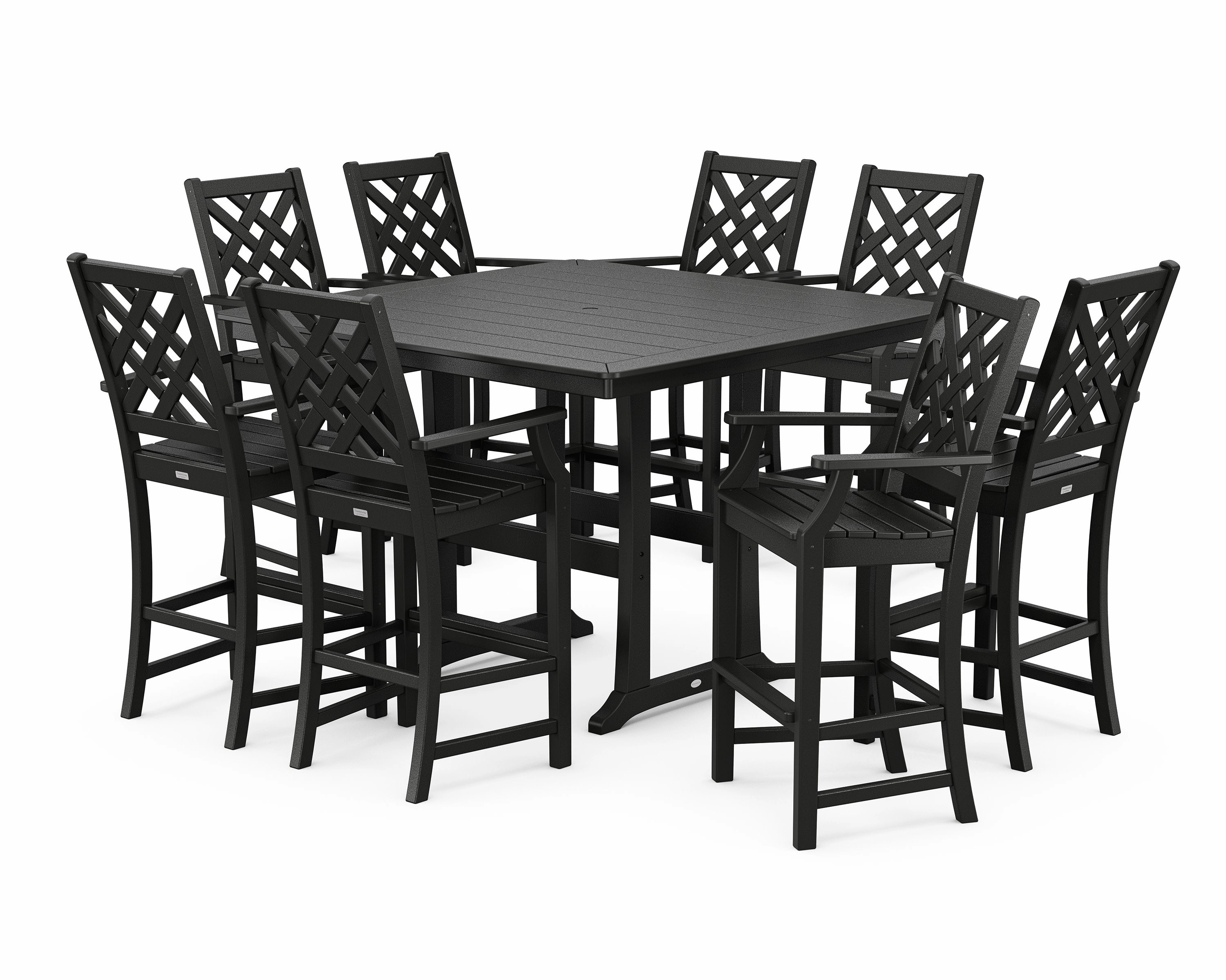 Wovendale 9-Piece Square Bar Set with Trestle Legs