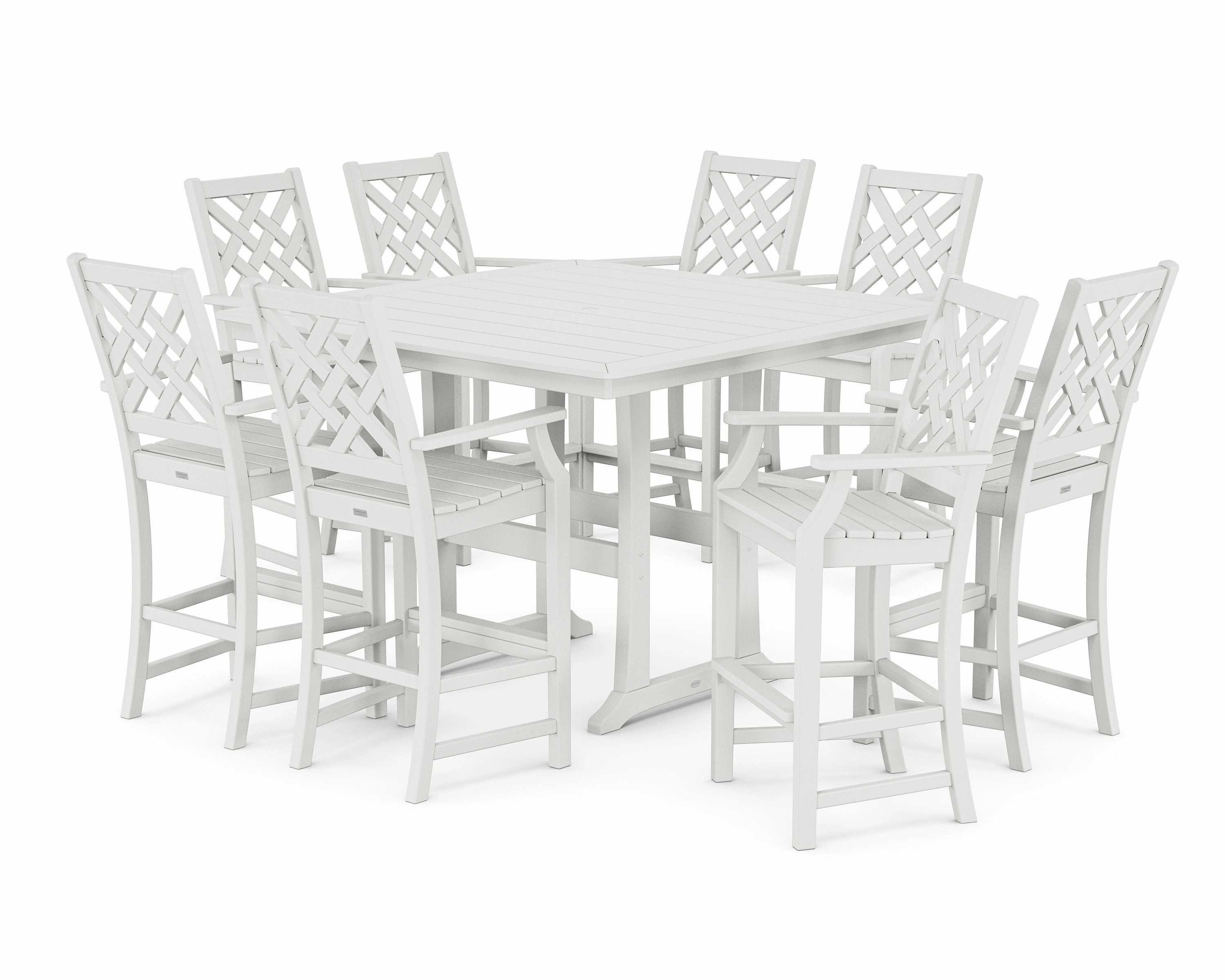 Wovendale 9-Piece Square Bar Set with Trestle Legs