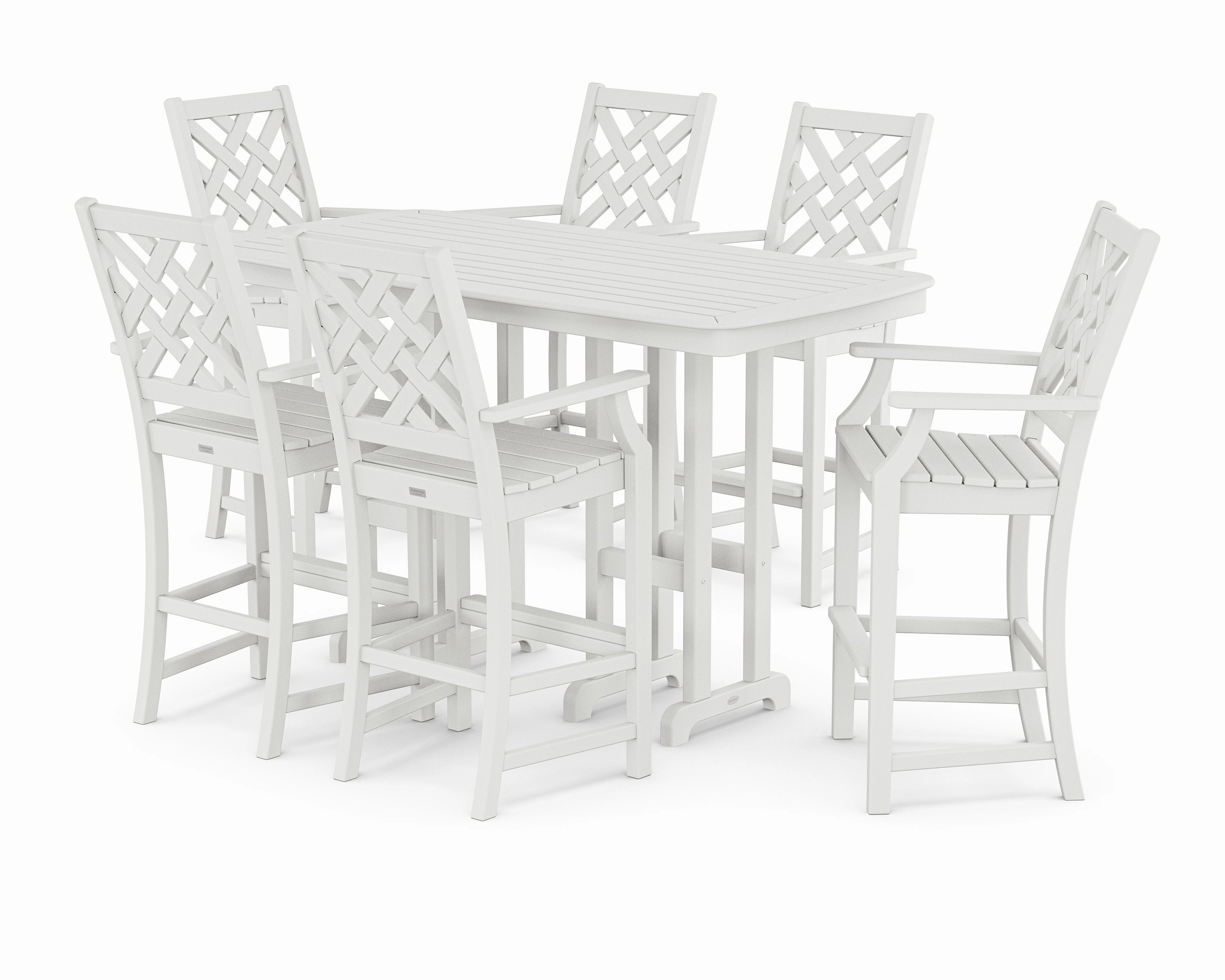 Wovendale Arm Chair 7-Piece Bar Set