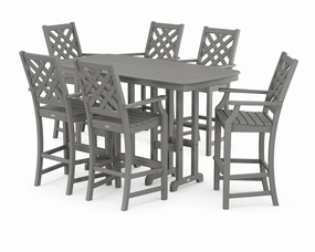 Wovendale Arm Chair 7-Piece Bar Setoutdoor patio furniture set