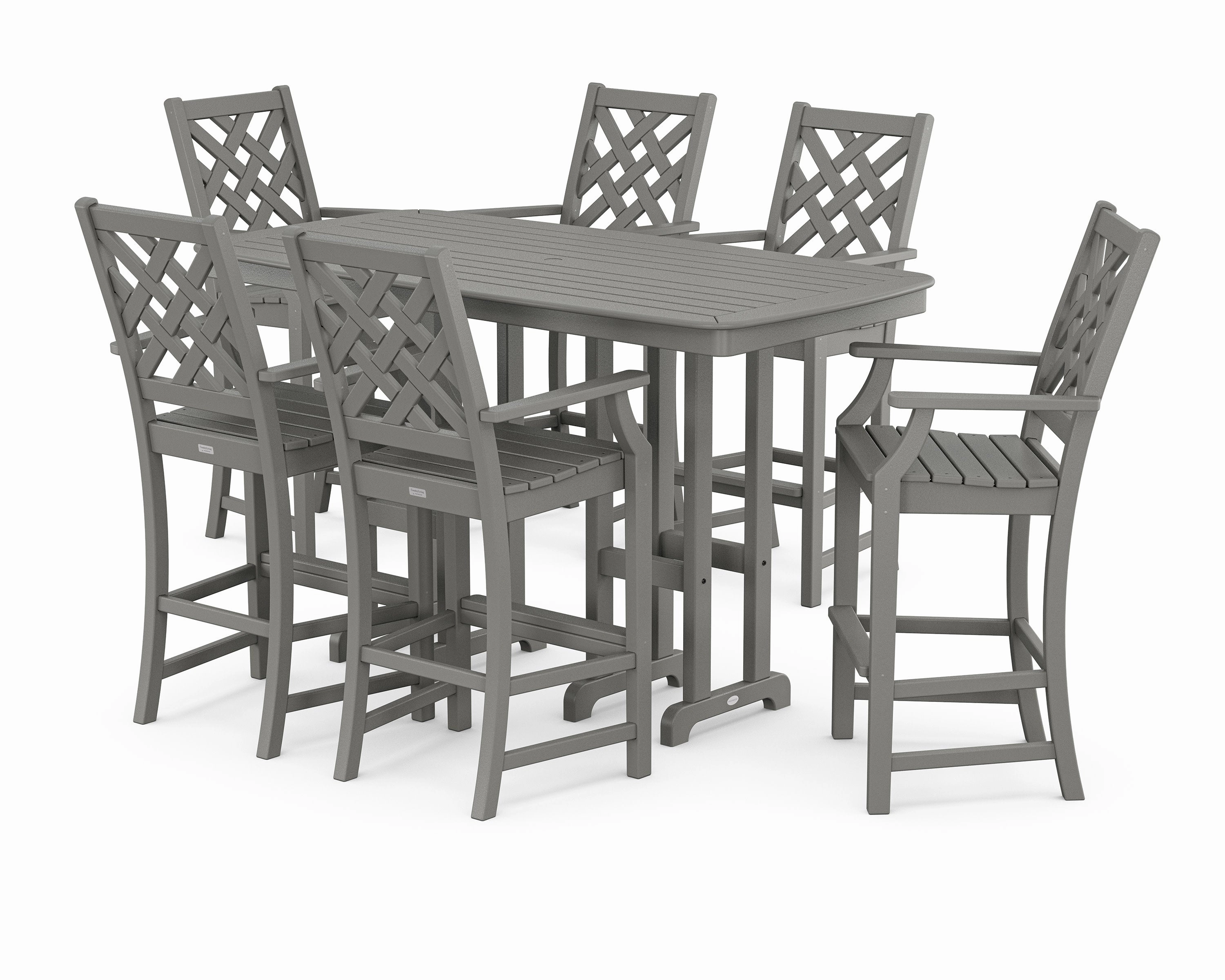 Wovendale Arm Chair 7-Piece Bar Setoutdoor patio furniture set