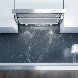 Xo Appliance XOC36SC 36" 600/395 Cfm Under Cabinet Glide Out Visor Italian Made Stainless