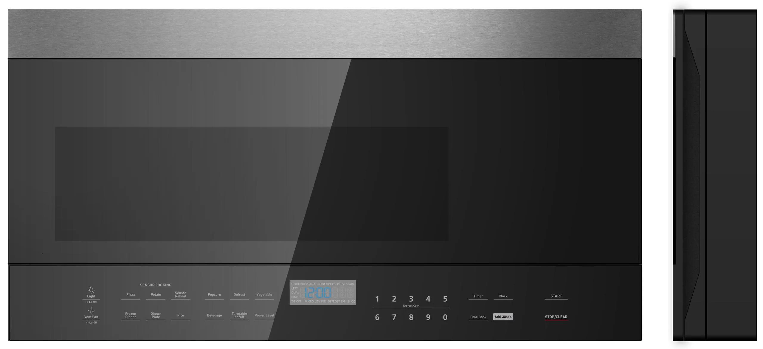Xo Appliance XOOTR30BS 30" W Otr Microwave Oven - 1000W 1.6 Cu Ft - Black W Ss Trim