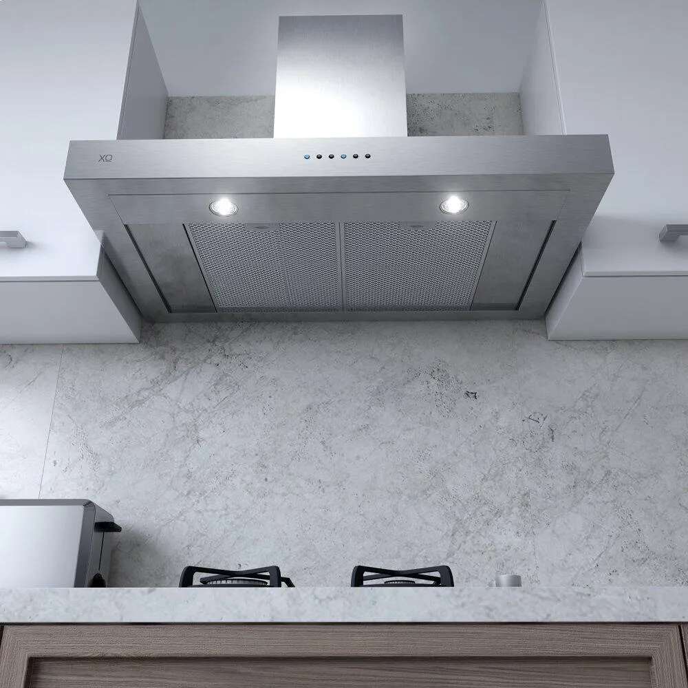 Xo Appliance XOR24SC 24" 600/395 Cfm Sleek Contemporary Italian Made Wall Mount Hood Stainless