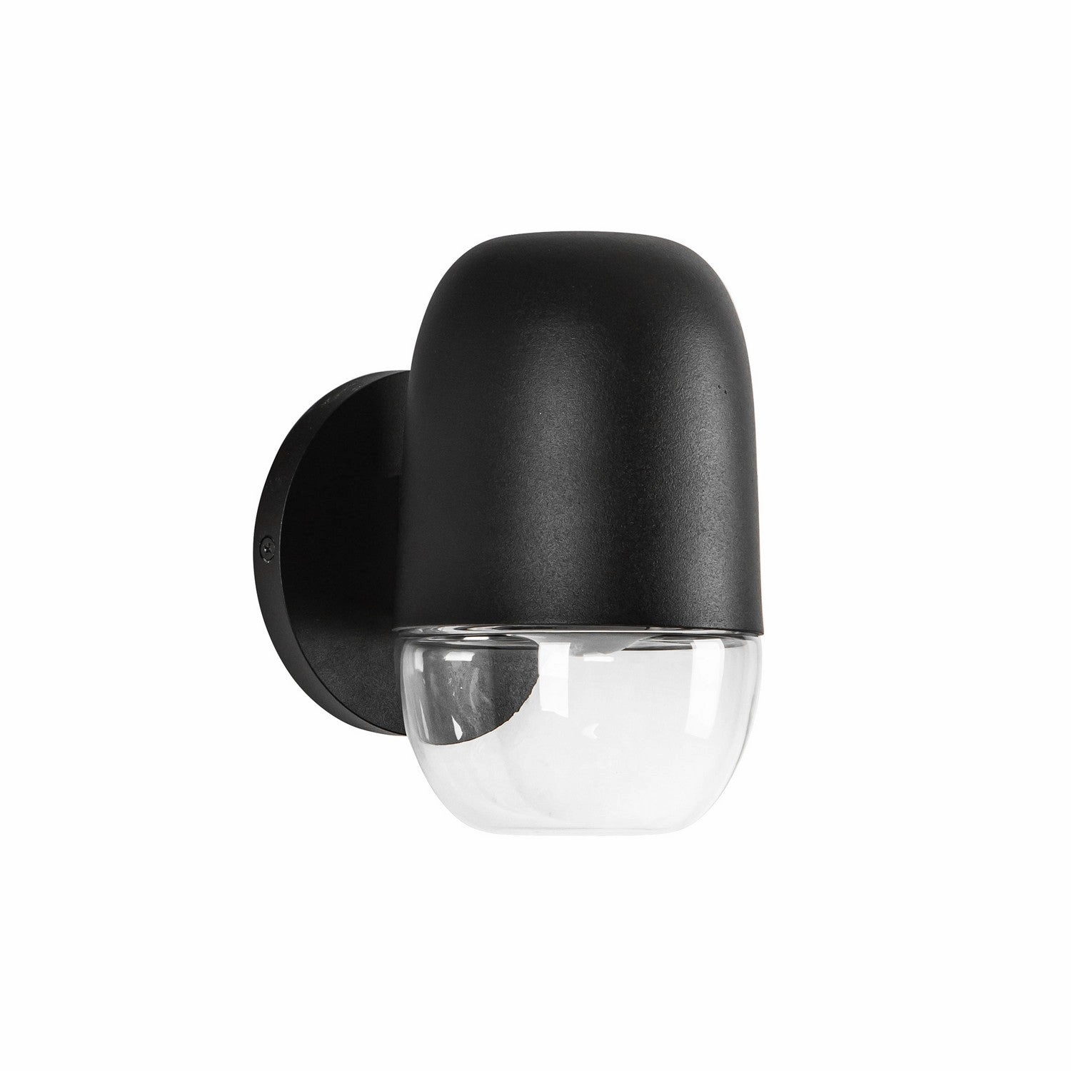 Yara LED Exterior Wall Mount Black/Clear Glass