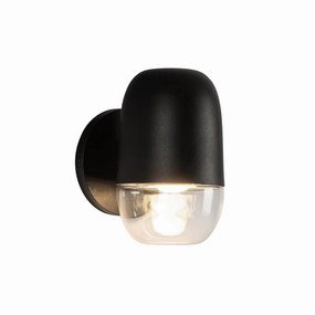 Yara LED Exterior Wall Mount Black/Clear GlassOutdoor wall sconces with motion sensor