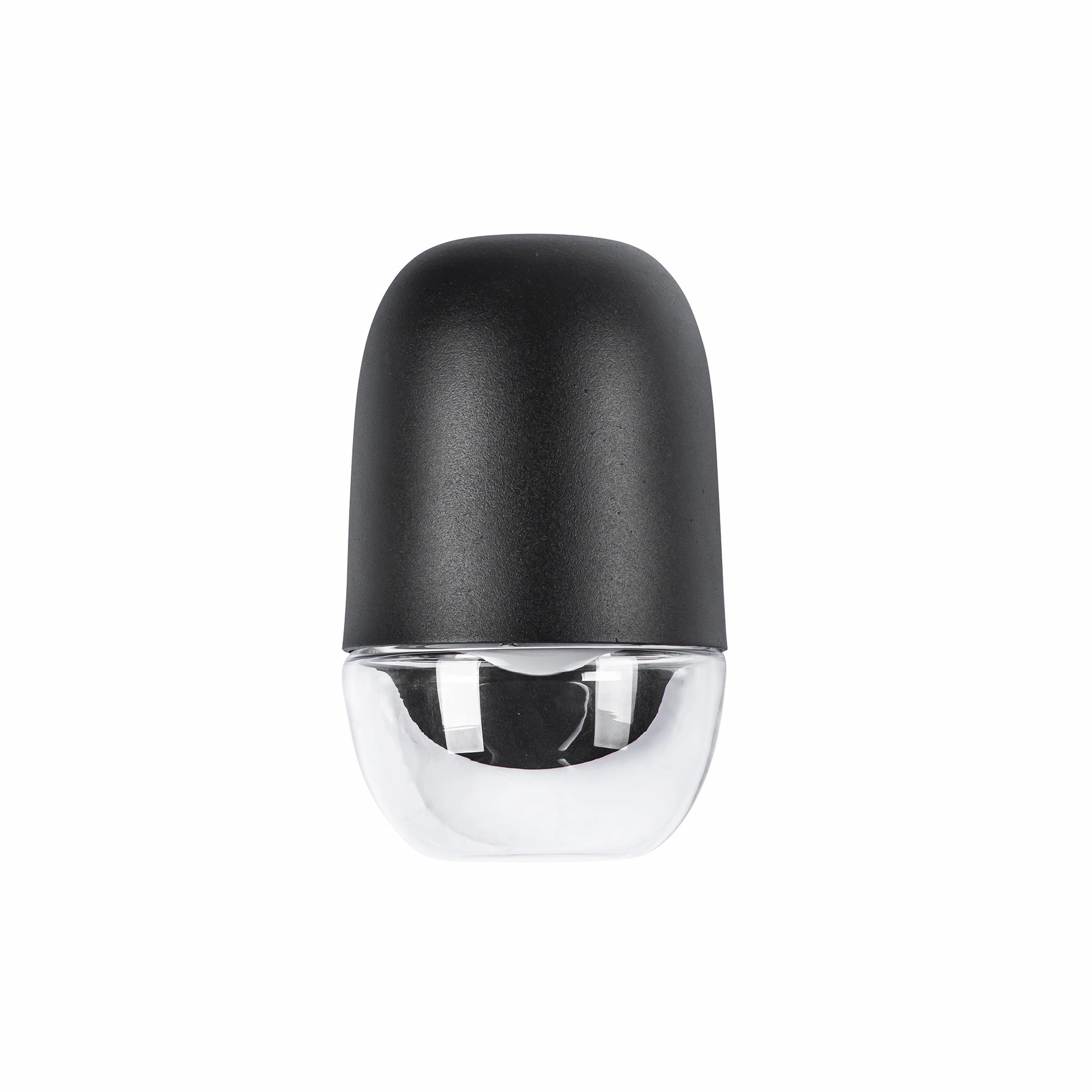 Yara LED Exterior Wall Mount Black/Clear Glass