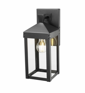 Yates One Light Outdoor Wall Sconce Powder Coated BlackOutdoor wall sconces with motion sensor