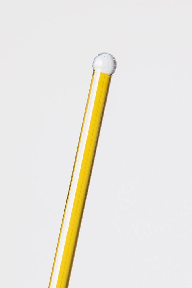 Yellow Glass Cocktail Stirrer