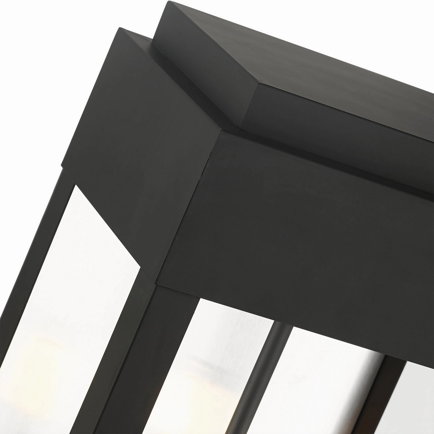 York Two Light Outdoor Wall Lantern Black w/ Brushed Nickels w/ Brushed Nickel Stainless Steel