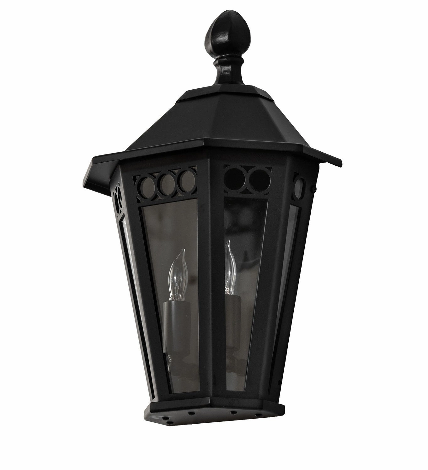 Yorkshire Two Light Wall Sconce Solar Black