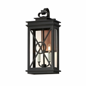 Yorktown VX Two Light Outdoor Wall Sconce Black/Aged CopperOutdoor wall sconces with motion sensor