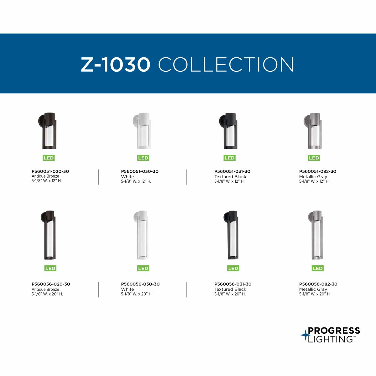 Z-1030 Led LED Wall Lantern Metallic Gray