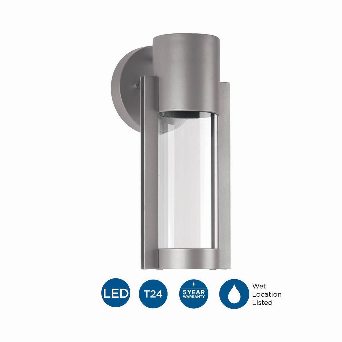 Z-1030 Led LED Wall Lantern Metallic Gray